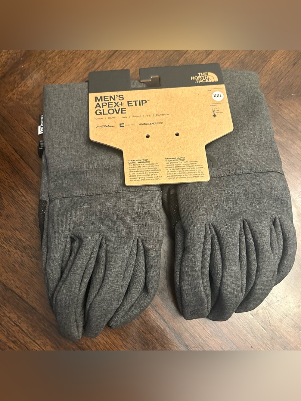 THE NORTH FACE Men's Apex Etip Glove, TNF Dark Grey Heather 1, XX-Large new